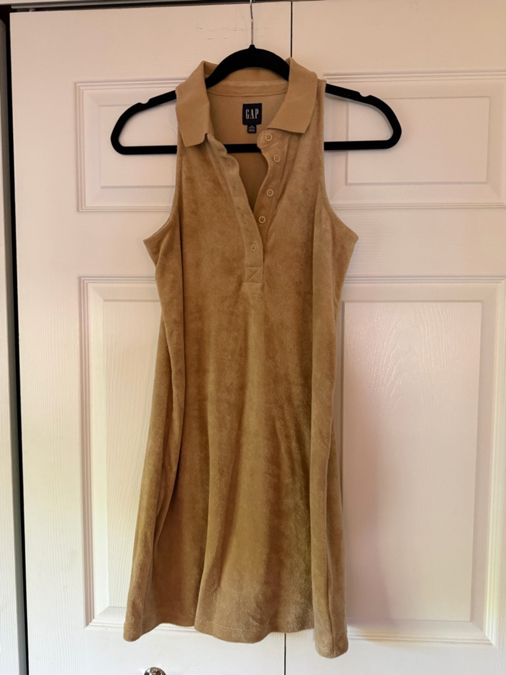 GAP Sleeveless Polo Mini Dress in Tan